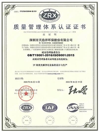 ISO9001质量管理体系认证